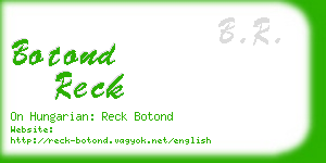 botond reck business card